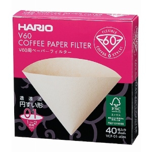 HARIO V60用ペーパーフィルター01M 40枚入り VCF-01-40M