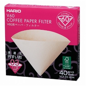 HARIO V60用ペーパーフィルター03M 40枚入り VCF-03-40M