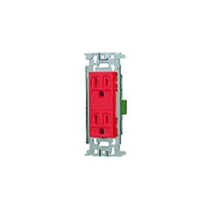 パナソニック フルカラー埋込接地ダブルコンセント(赤) WN1512RK