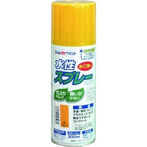 アトムペイント 水性スプレー 300ML 黄 00001-09508