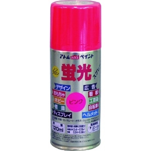 アトムペイント 油性蛍光スプレー 120ML ピンク 油性蛍光スプレー 120ML ピンク 00001-15701