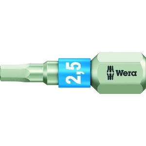 Wera 3840/1 ステンレストーションビット ヘキサゴン2.5X25 071072