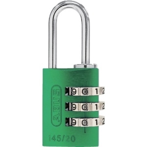 ABUS 【販売終了】ナンバー可変式南京錠 145-20 グリーン 145-20-GR