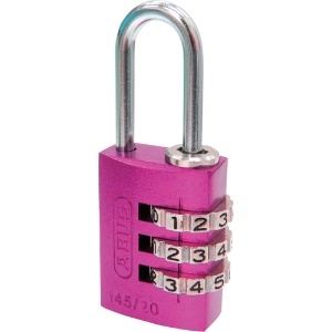 ABUS 【販売終了】ナンバー可変式南京錠 145-20 ピンク 145-20-PI