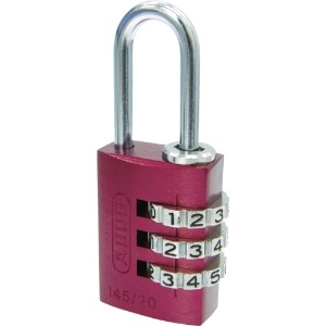 ABUS 【販売終了】ナンバー可変式南京錠 145-20 レッド 145-20-RE