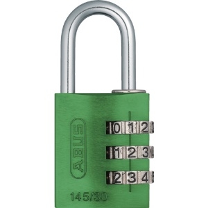 ABUS 【販売終了】ナンバー可変式南京錠 145-30 グリーン 145-30-GR