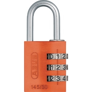 ABUS 【販売終了】ナンバー可変式南京錠 145-30 オレンジ 145-30-OR