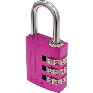 ABUS 【販売終了】ナンバー可変式南京錠 145-30 ピンク 145-30-PI