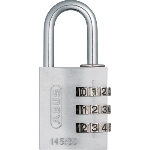 ABUS 【販売終了】ナンバー可変式南京錠 145-30 シルバー 145-30-SI