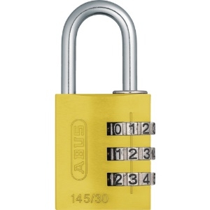 ABUS 【販売終了】ナンバー可変式南京錠 145-30 イエロー 145-30-YE