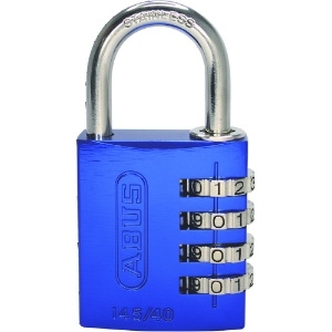 ABUS 【販売終了】ナンバー可変式ステンレスシャックル南京錠 145IB-40 ブルー 145IB-40-BL