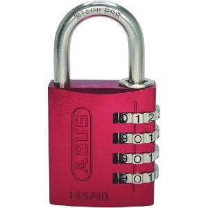 ABUS 【販売終了】ナンバー可変式ステンレスシャックル南京錠 145IB-40 レッド 145IB-40-RE