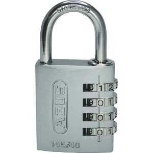 ABUS 【販売終了】ナンバー可変式ステンレスシャックル南京錠 145IB-40 シルバー 145IB-40-SI