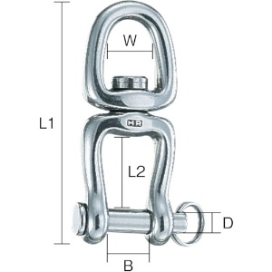Wichard シングルスイベルシャックル 2464 2464