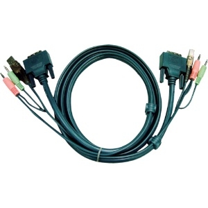 ATEN DVI KVMケーブル 1.8m 2L-7D02U