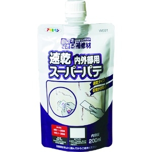 アサヒペン ワンタッチ速乾内外部用スーパーパテ 200ML 310835