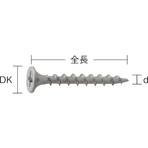 OHSATO 錆に強いコーススレッド 3.8×38 (140本入) 錆に強いコーススレッド 3.8×38 (140本入) 544-324 画像2