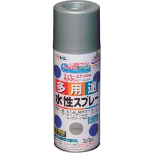 アサヒペン 水性多用途スプレー300ML シルバー 565358