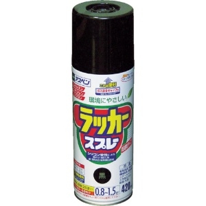 アサヒペン アスペンラッカースプレー420ml 黒 568526