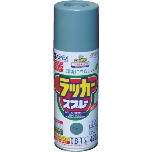 アサヒペン アスペンラッカースプレー420ml グレー 568588