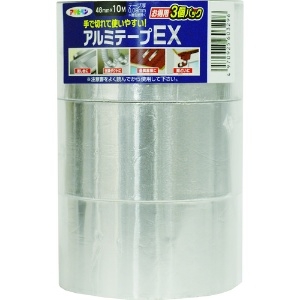 アサヒペン アルミテープEX お得用3巻パック 48mm×10m×3P T100-3P 603296