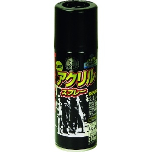 アサヒペン BIGPRO アクリルスプレー 300ML 黒 6本入り 605139_set