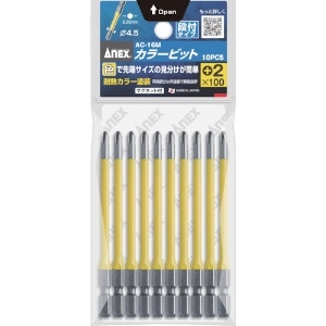 アネックス カラービット 段付+2×100 (1Pk(袋)=10本入) カラービット 段付+2×100 (1Pk(袋)=10本入) AC-16M-2-100