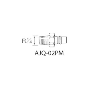 アネスト岩田 クイックジョイント(プラグ) AJQ-02PM