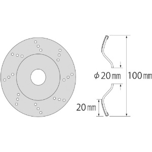 エビ 溶着ダイヤモンドカップホイール BC4 100mm 溶着ダイヤモンドカップホイール BC4 100mm BC4 画像2