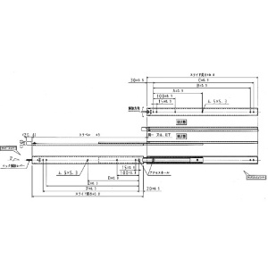 アキュライド クローズドロックスライドレール長さ406.4mm クローズドロックスライドレール長さ406.4mm C301-16CL 画像2