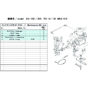 ULVAC DA-15D/30S用メンテナンスキット DA-15D/30S