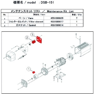 ULVAC DSB-151用メンテナンスキット DSB-151