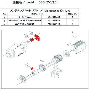 ULVAC DSB-251用メンテナンスキット DSB-251