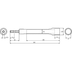 エビ ストロック 軽天ソケット 対辺17mm×300mm ストロック 軽天ソケット 対辺17mm×300mm DSKT173 画像5