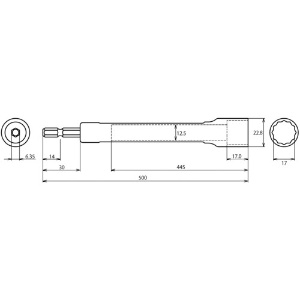 エビ ストロック 軽天ソケット 対辺17mm×500mm ストロック 軽天ソケット 対辺17mm×500mm DSKT175 画像5