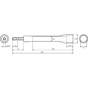 エビ ストロック 軽天ソケット 対辺17mm×700mm ストロック 軽天ソケット 対辺17mm×700mm DSKT177 画像5