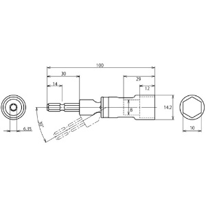 エビ ユニバーサルソケット“ストロック” 6角 対辺10mm ユニバーサルソケット“ストロック” 6角 対辺10mm DSU10S 画像4