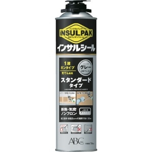 ABC 簡易型発泡ウレタンフォーム 1液ガンタイプ インサルパック インサルシール 750ml フォーム色:グレー GSIS