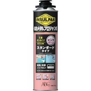 ABC 簡易型発泡ウレタンフォーム 1液ガンタイプ インサルパック GSメタルプロジャンボ 750ml フォーム色:ピンク GSMPJ-P