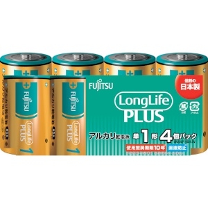 富士通 【販売終了】アルカリ乾電池単1 Long Life Plus 4個パック LR20LP(4S)