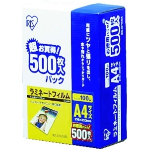 IRIS 539262 ラミネートフィルム A4サイズ 500枚入 100μ LZ-A4500