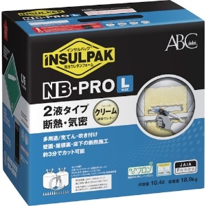 ABC 簡易型発泡ウレタンフォーム 2液タイプ インサルパックNB-PRO/L(ノンフロンボンベタイプ)10.4L NBL