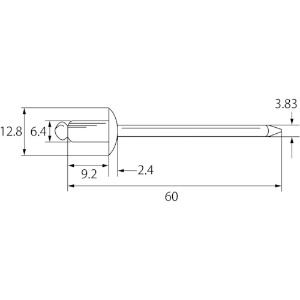 ブラインドリベット(丸頭)NTA 6.4×9.2mm(500本入) エビ ロブテックス