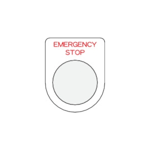 IM 押ボタン/セレクトスイッチ(メガネ銘板) EMERGENCY STOP 赤 P22-42