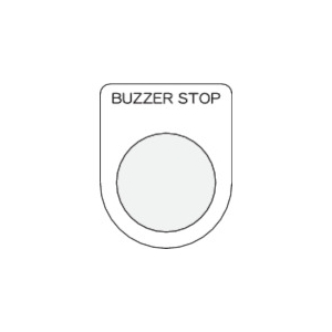 IM 押ボタン/セレクトスイッチ(メガネ銘板) BUZZER STOP 黒 φ3 P30-39