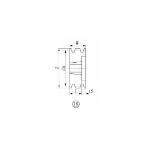 EVN ブッシングプーリー SPA 100mm 溝数3 SPA100-3