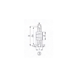 EVN ブッシングプーリー SPZ 265mm 溝数1 SPZ265-1