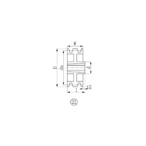 EVN ブッシングプーリー SPZ 280mm 溝数3 SPZ280-3