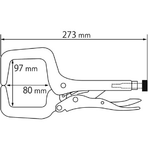 エビ バイスプライヤー C型 267mm バイスプライヤー C型 267mm VC275N 画像4