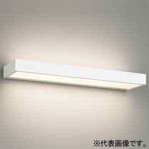 オーデリック LEDブラケットライト ≪FLAT PLATE≫ 高演色LED 導光式 上下配光タイプ Hf32W定格出力相当 LED一体型 電球色 非調光タイプ 壁面取付専用 オフホワイト OB255244R